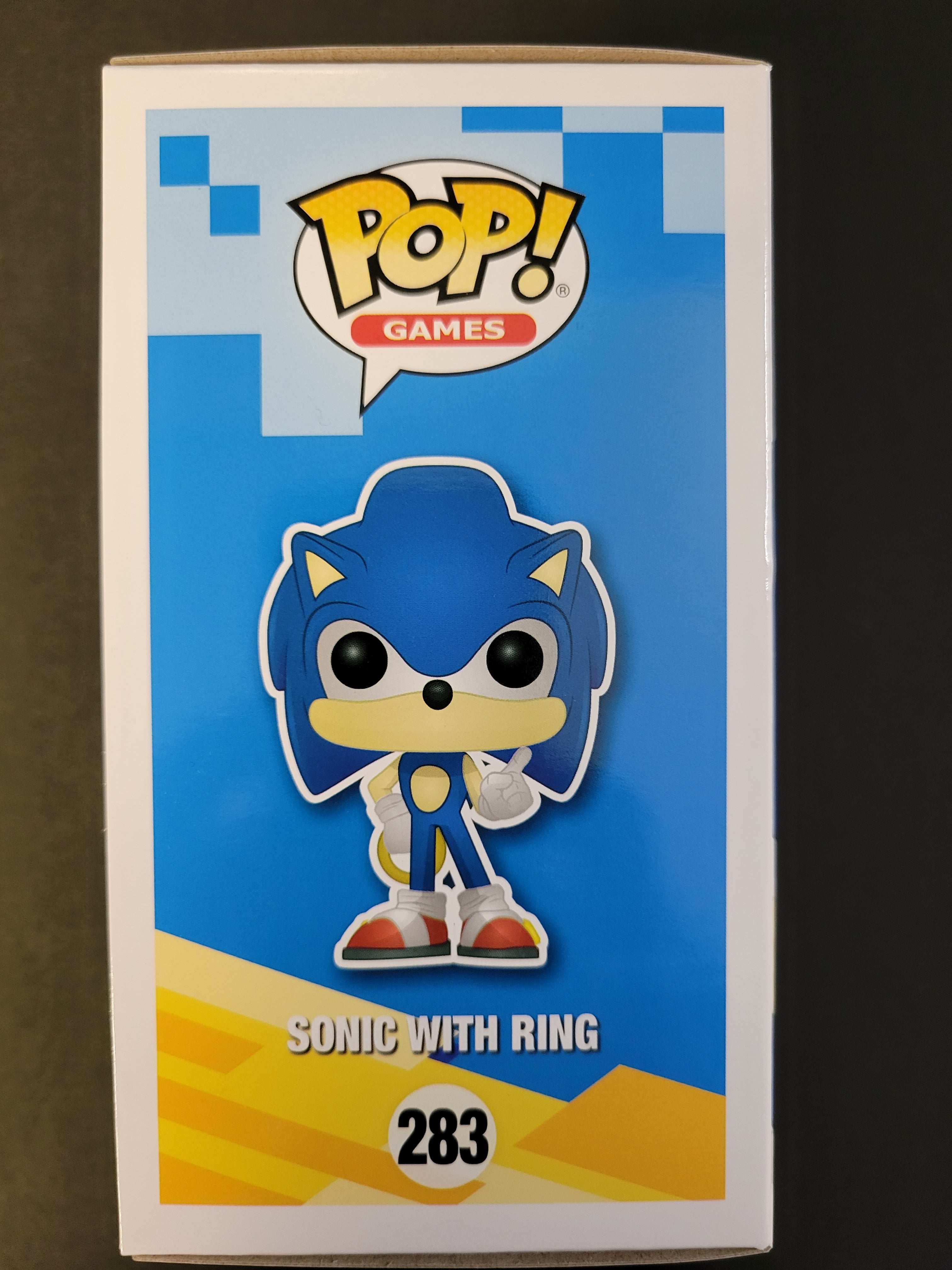 Funko Pop: Sonic The Hedgehog with Ring #283 Auto by Jason Griffith - Cert 710