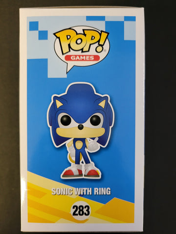 Funko Pop: Sonic The Hedgehog with Ring #283 Auto by Jason Griffith - Cert 707