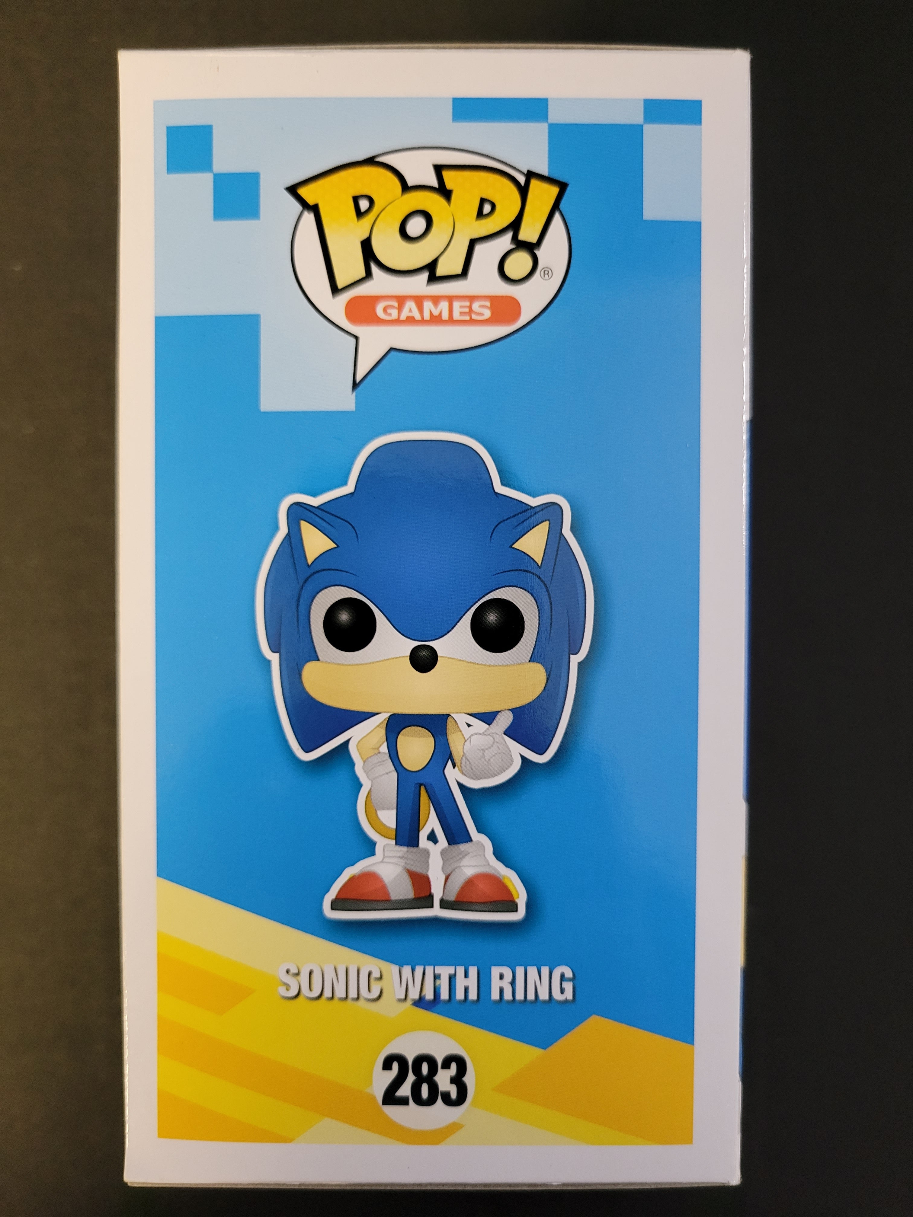 Funko Pop: Sonic The Hedgehog with Ring #283 Auto by Jason Griffith - Cert 673