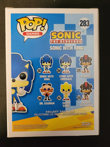 Funko Pop: Sonic The Hedgehog with Ring #263 Auto by Jason Griffith - Cert 712