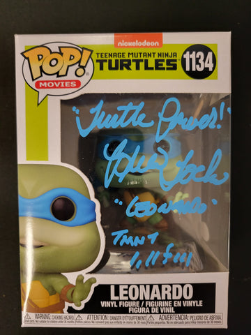 Funko Pop! Teenage Mutant Ninja Turtles: Leonardo Autographed By Brian Tochi 932