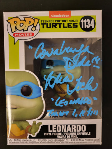 Funko Pop! Teenage Mutant Ninja Turtles: Leonardo Autographed By Brian Tochi 930