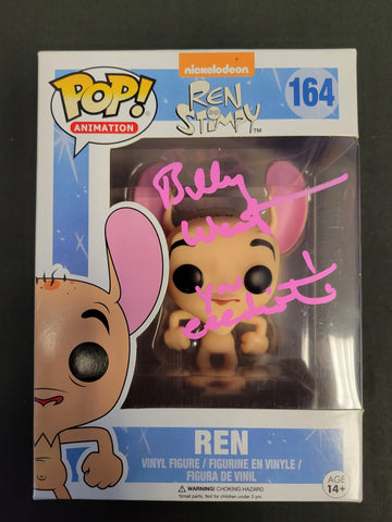 Funko Pop: Ren & Stimpy: Ren Autographed by Billy West - JSA Certified