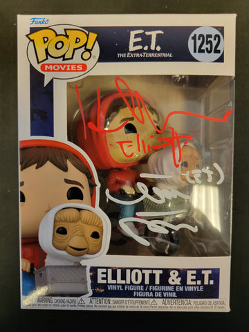 Funko Pop: E.T. The Extra-Terrestrial: Elliott & E.T. Autographed by Matthew De Meritt and Henry Thomas