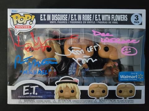 Funko Pop - 3 Pack E.T. with Autographs of 4 Major Cast Members