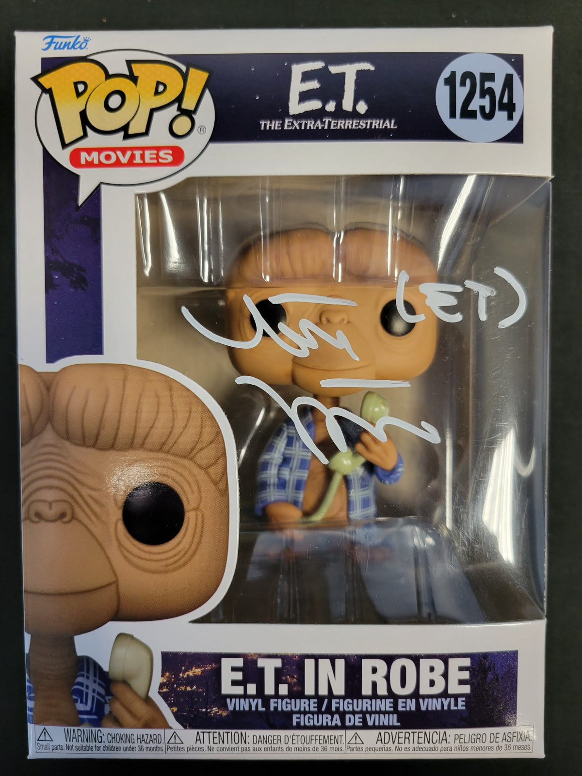 Funko Pop: E.T. The Extra-Terrestrial: E.T. In Robe #1254 Autographed by Matthew DeMeritt